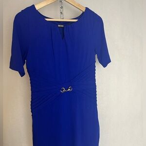 Ellen Tracy Royal Blue Midi Dress